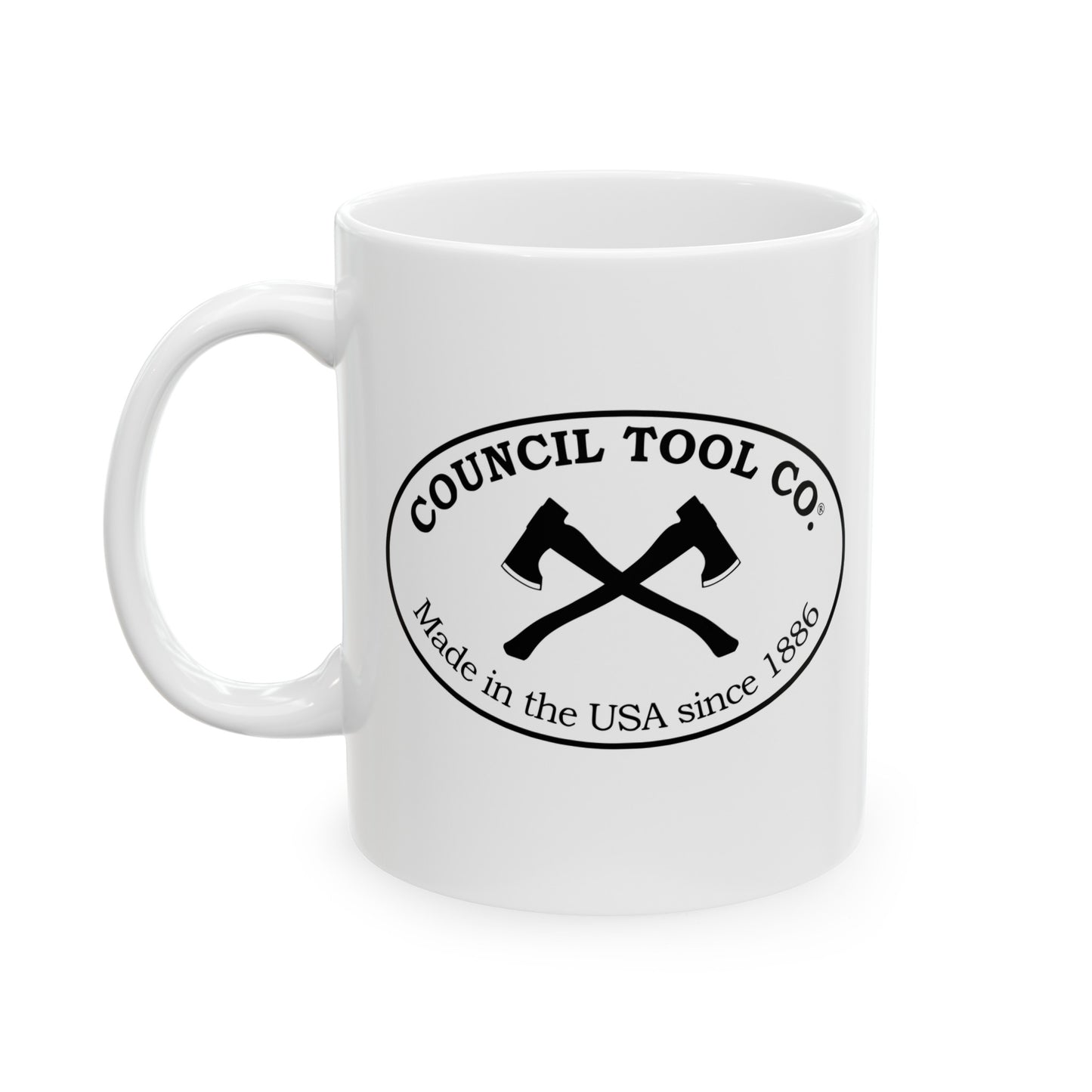 " Will work for axes" Ceramic Mug, (11oz)