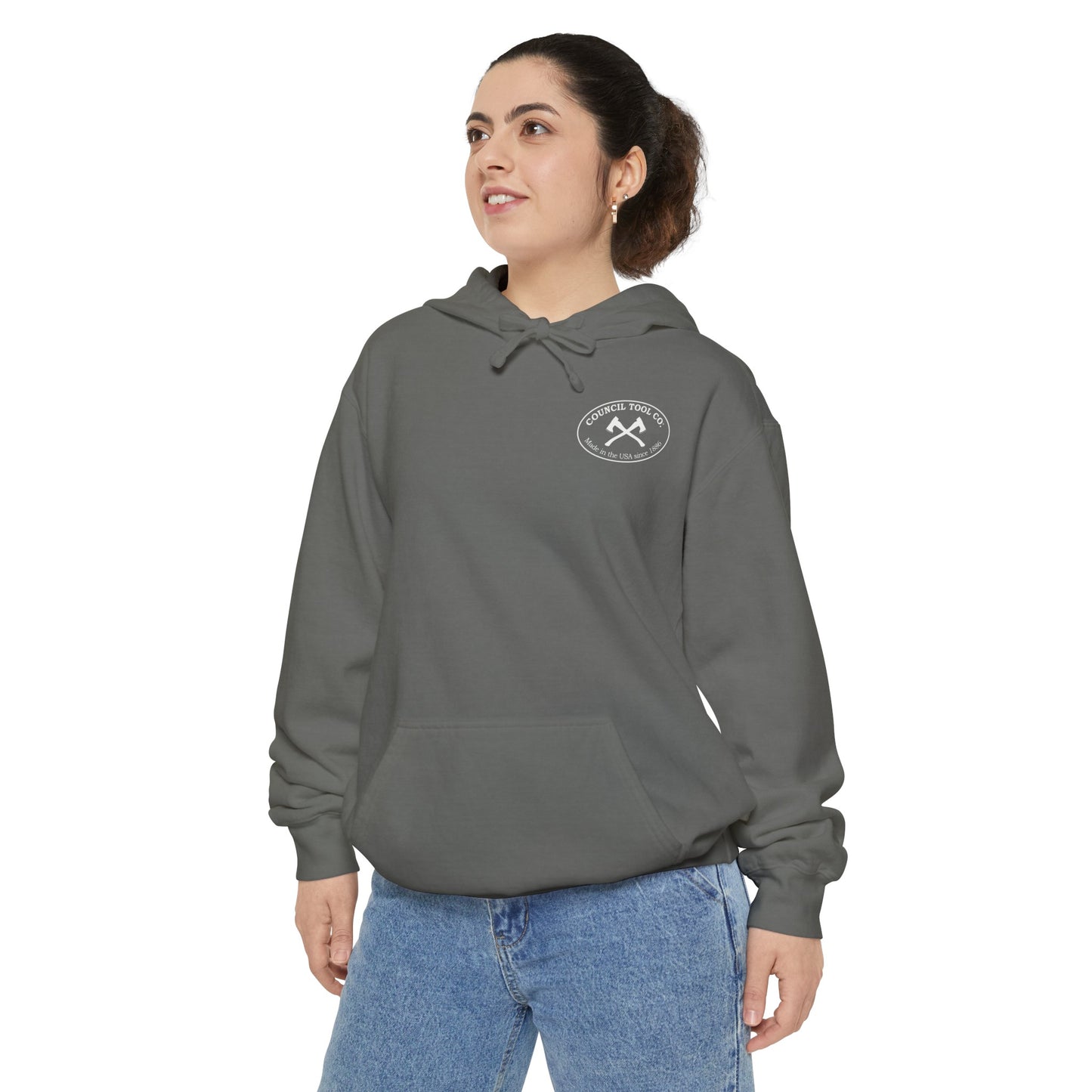 'Get Your Axe to Work" Unisex Garment-Dyed Hoodie