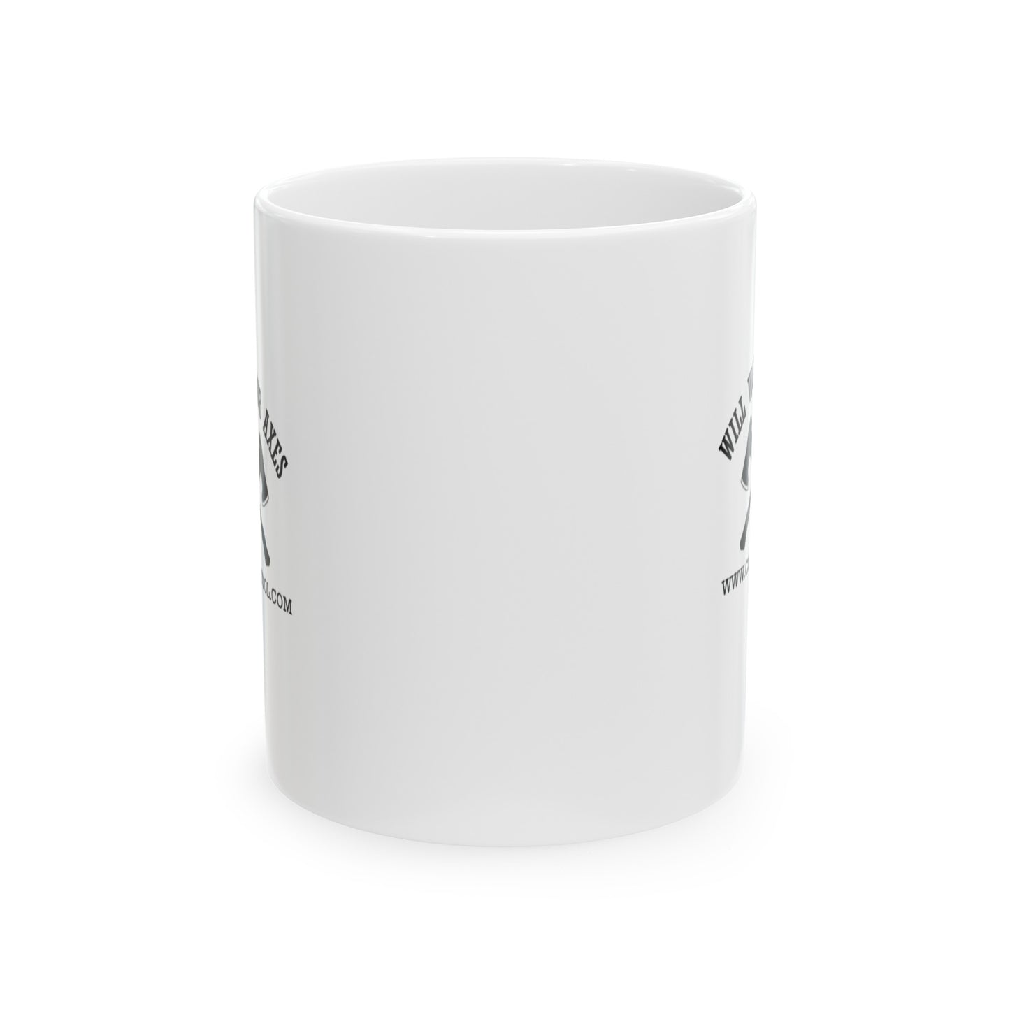 "Will Work for Axes" Ceramic Mug, (11oz)