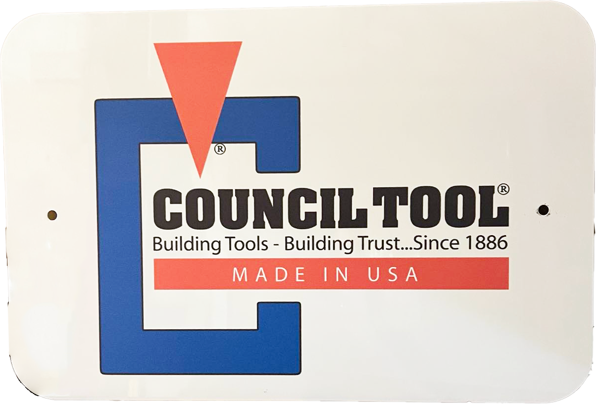 Council Tool Wedged C Aluminum Sign | Timeless Strength, Iconic Heritage