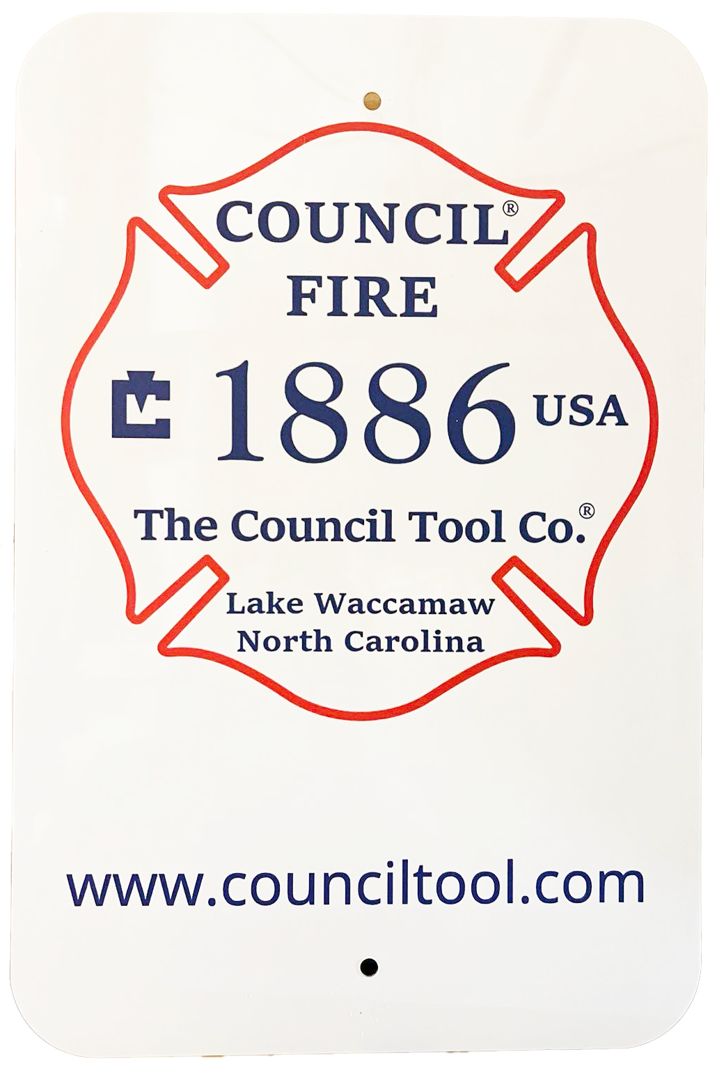 Council Fire Aluminum Sign | Timeless Strength, Iconic Heritage