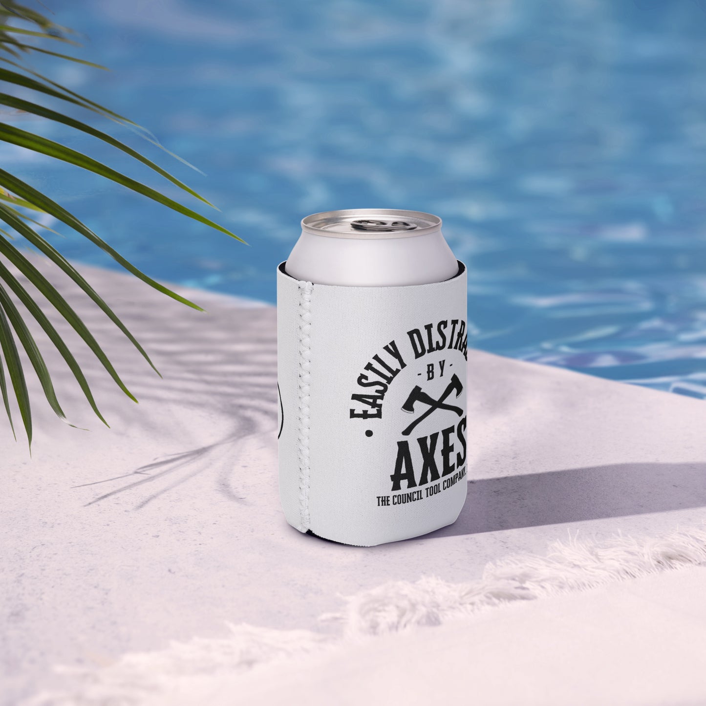 "Easily Distracted by Axes" Can cooler
