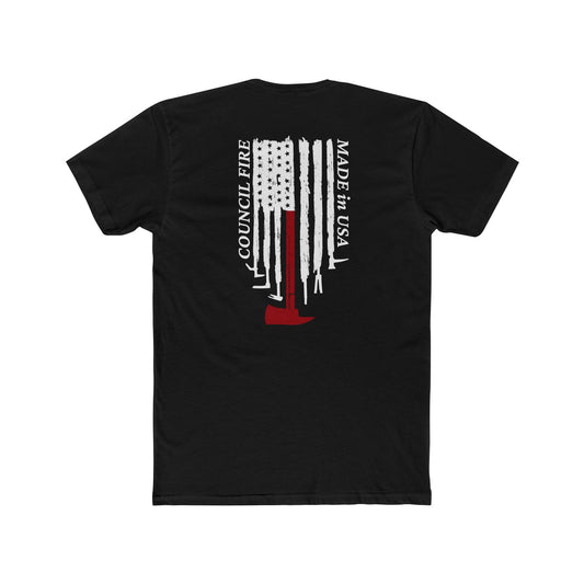 T-Shirt — Vertical American Flag Axe Graphic Tee